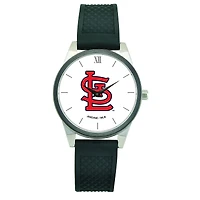 Women's  Black St. Louis Cardinals Silicone Strap Wristwatch