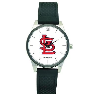 Women's  Black St. Louis Cardinals Silicone Strap Wristwatch