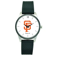 Women's  Black San Francisco Giants Silicone Strap Wristwatch