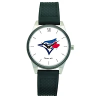 Women's  Black Toronto Blue Jays Silicone Strap Wristwatch