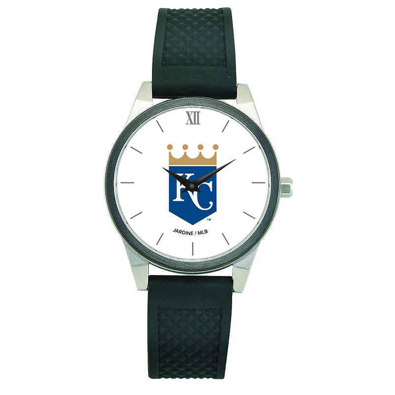 Women's  Black Kansas City Royals Silicone Strap Wristwatch