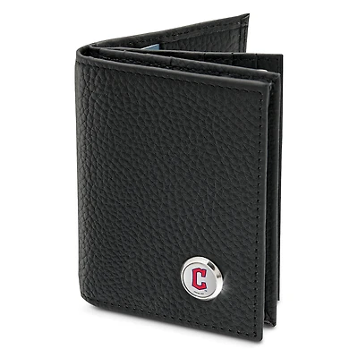 Men's  Black Cleveland Guardians Business Card Wallet