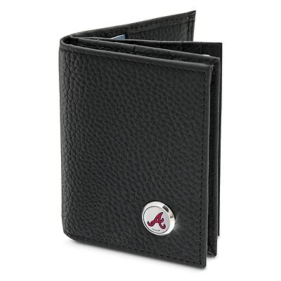 Men's  Black Atlanta Braves Business Card Wallet