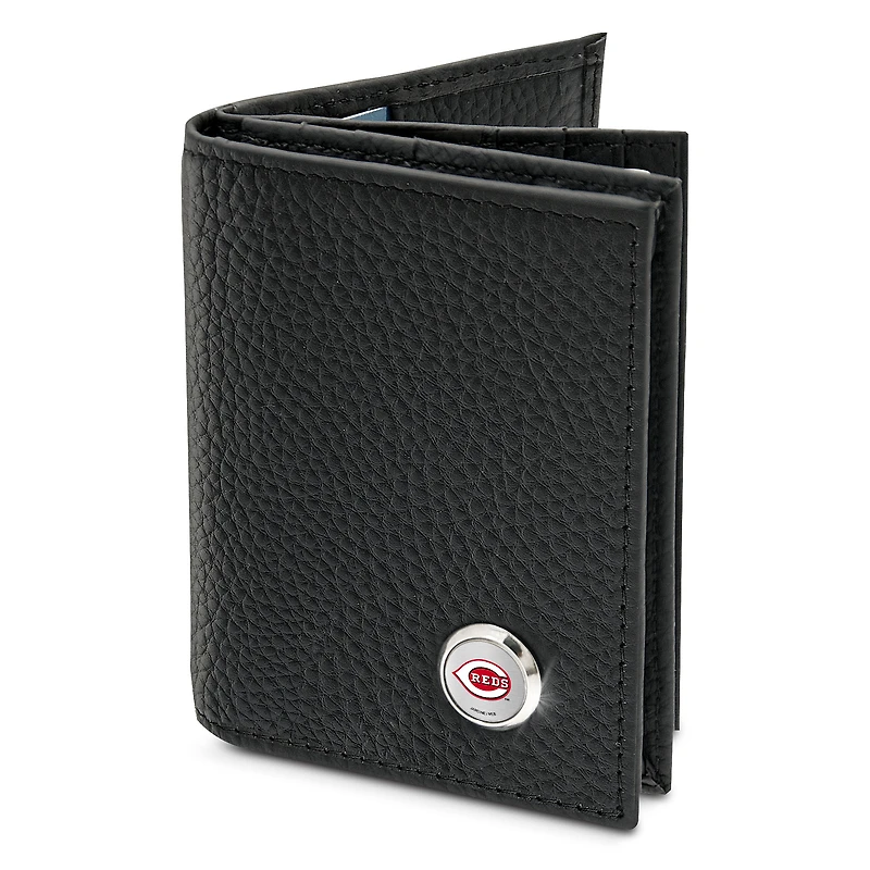 Men's  Black Cincinnati Reds Business Card Wallet