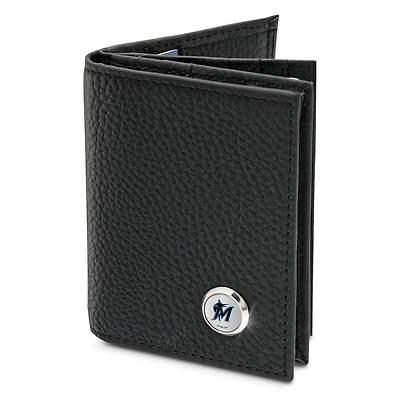 Men's  Black Miami Marlins Business Card Wallet