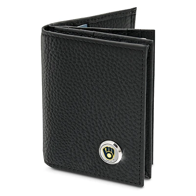 Men's  Black Milwaukee Brewers Business Card Wallet