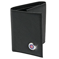 Men's  Black Chicago Cubs Leather Wallet