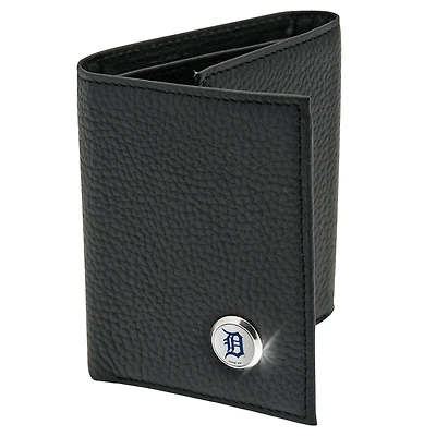 Men's  Black Detroit Tigers Leather Wallet