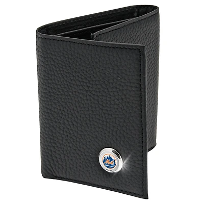 Men's  Black New York Mets Leather Wallet