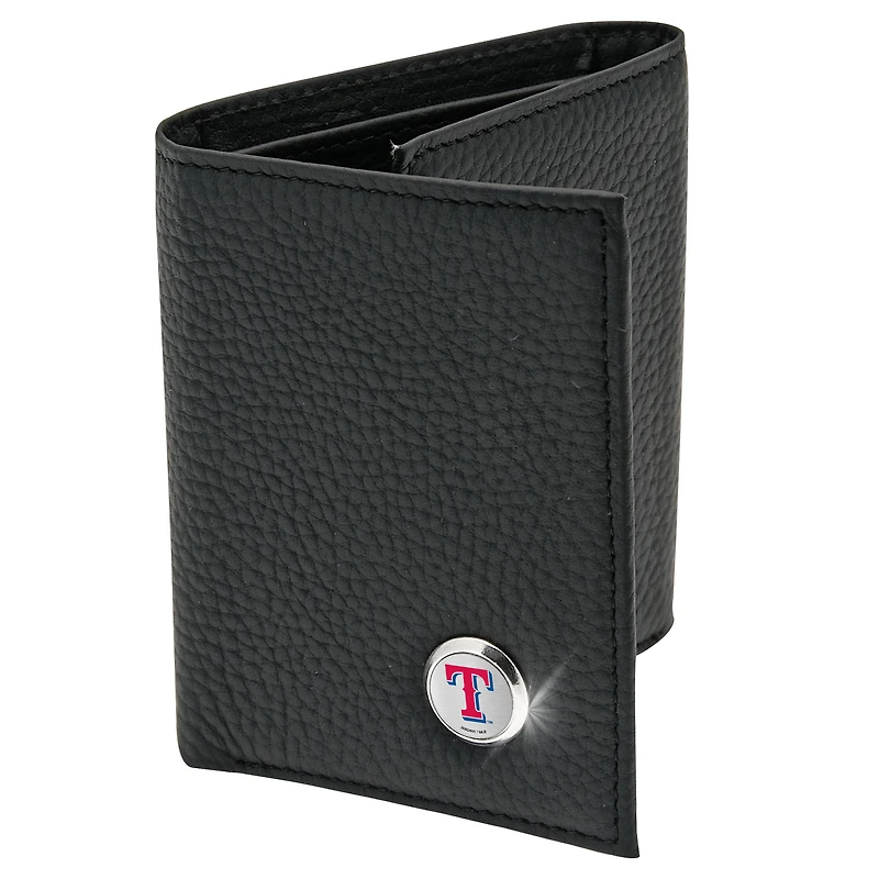 Men's  Black Texas Rangers Leather Wallet