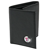 Men's  Black Texas Rangers Leather Wallet