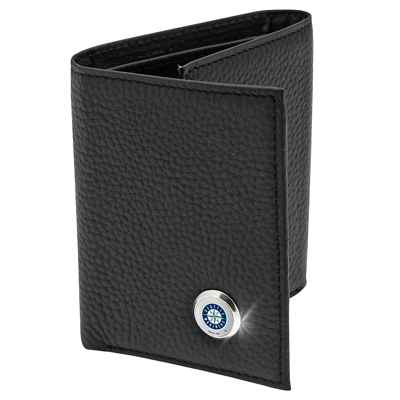 Men's  Black Seattle Mariners Leather Wallet