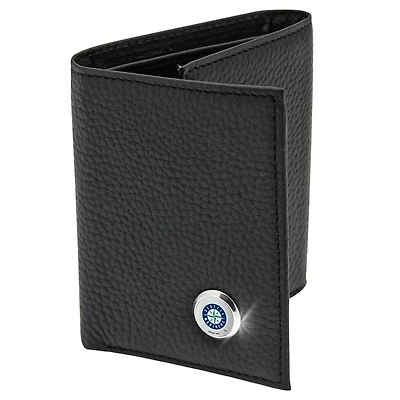 Men's  Black Seattle Mariners Leather Wallet