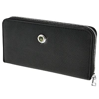Women's  Black Milwaukee Brewers Leather Zipper Wallet