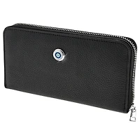 Women's  Black Seattle Mariners Leather Zipper Wallet