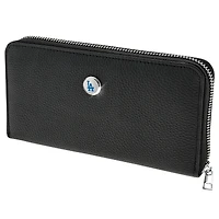 Women's  Black Los Angeles Dodgers Leather Zipper Wallet