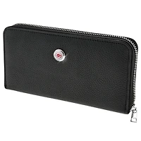 Women's  Black Cincinnati Reds Leather Zipper Wallet