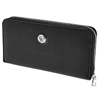Women's  Black Colorado Rockies Leather Zipper Wallet
