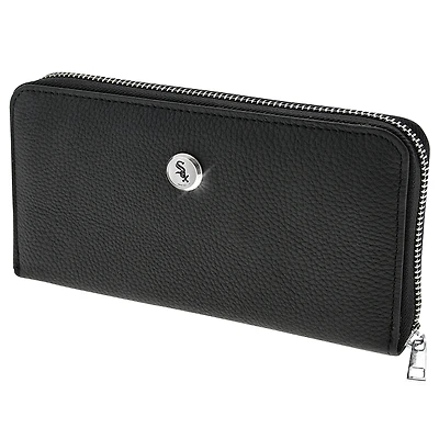 Women's  Black Chicago White Sox Leather Zipper Wallet