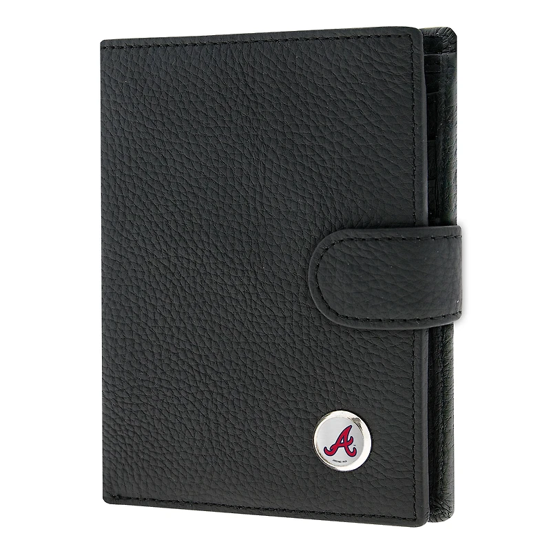 Women's  Black Atlanta Braves Leather Wallet