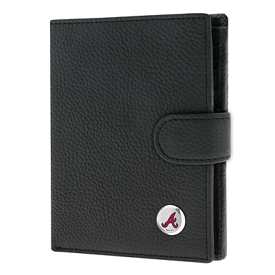Women's  Black Atlanta Braves Leather Wallet