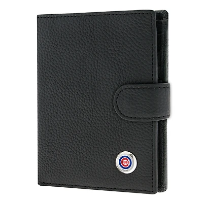 Women's  Black Chicago Cubs Leather Wallet