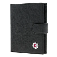 Women's  Black Cleveland Guardians Leather Wallet