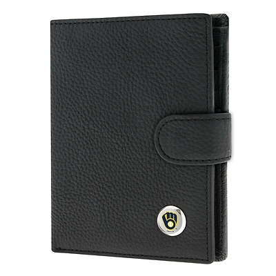 Women's  Black Milwaukee Brewers Leather Wallet