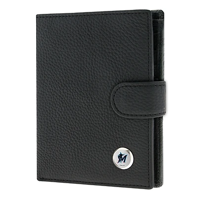 Women's  Black Miami Marlins Leather Wallet