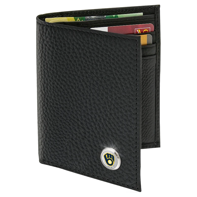 Men's  Black Milwaukee Brewers Billfold Wallet