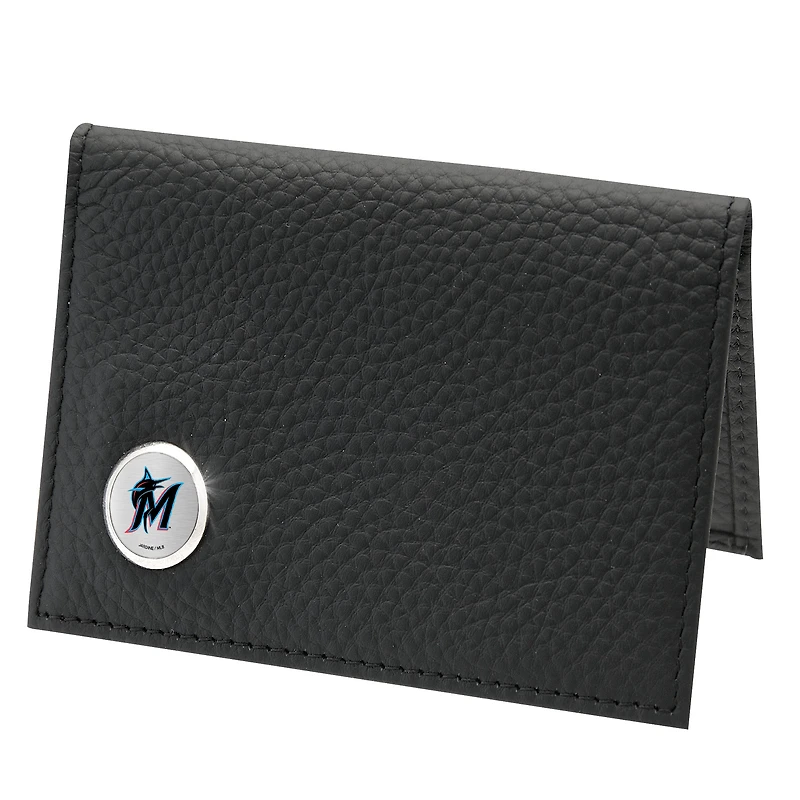 Men's  Black Miami Marlins Credit Card Wallet