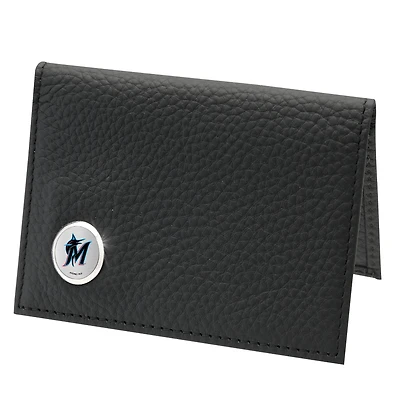 Men's  Black Miami Marlins Credit Card Wallet