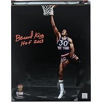 Bernard King New York Knicks Autographed 11" x 14" Spotlight Layup Photograph with "HOF 2013" Inscription