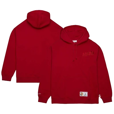 Men's Mitchell & Ness Red Houston Rockets Hardwood Classics Tonal Pullover Hoodie