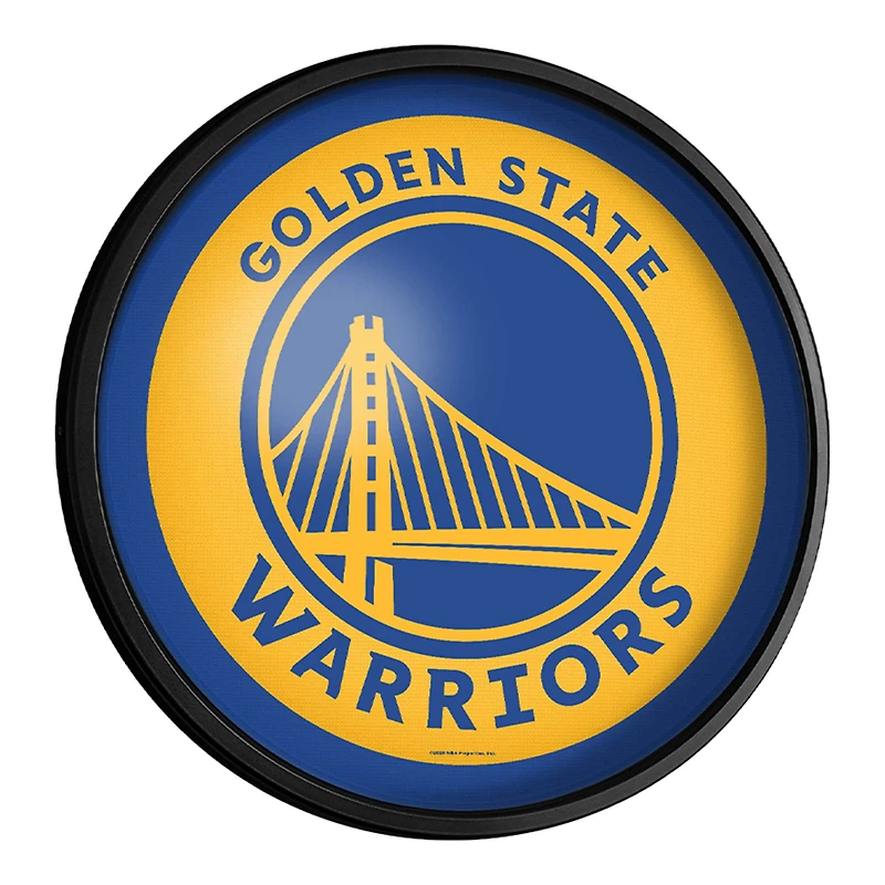 Golden State Warriors 18'' Round Slimline Illuminated Wall Sign