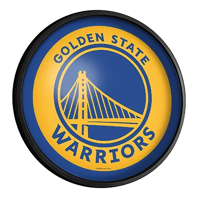 Golden State Warriors 18'' Round Slimline Illuminated Wall Sign