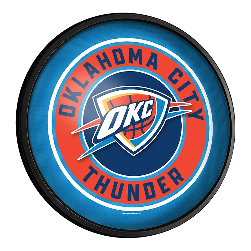 Oklahoma City Thunder 18'' Round Slimline Illuminated Wall Sign