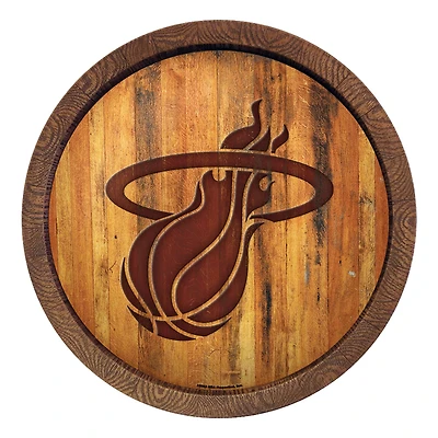 Miami Heat 20.25'' Faux Barrel Top Sign