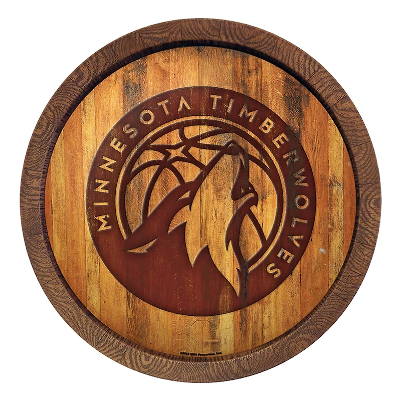 Minnesota Timberwolves 20.25'' Faux Barrel Top Sign