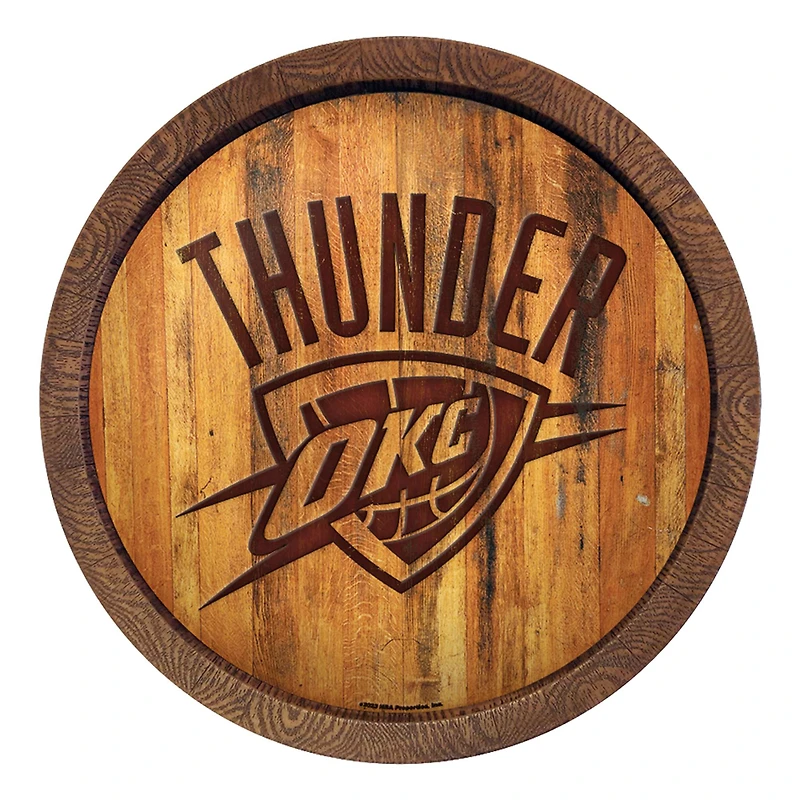 Oklahoma City Thunder 20.25'' Faux Barrel Top Sign