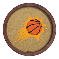 Phoenix Suns 20.25'' Round Faux Barrel Framed Cork Board