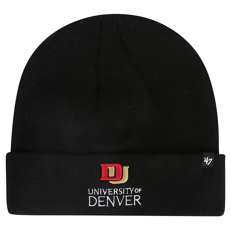 Men's '47 Black Denver Pioneers Core Cuffed Knit Hat