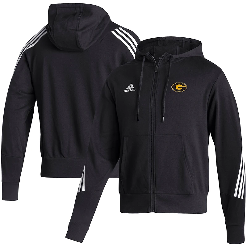 Men's adidas Black Grambling Tigers Sideline Fashion Full-Zip Pullover Hoodie