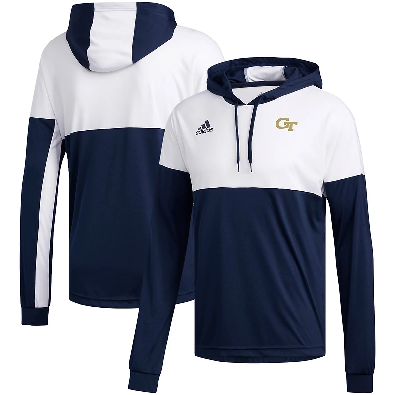Men's adidas Navy Georgia Tech Yellow Jackets Sideline Legend Shooter Pullover Hoodie