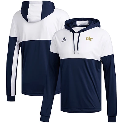 Men's adidas Navy Georgia Tech Yellow Jackets Sideline Legend Shooter Pullover Hoodie