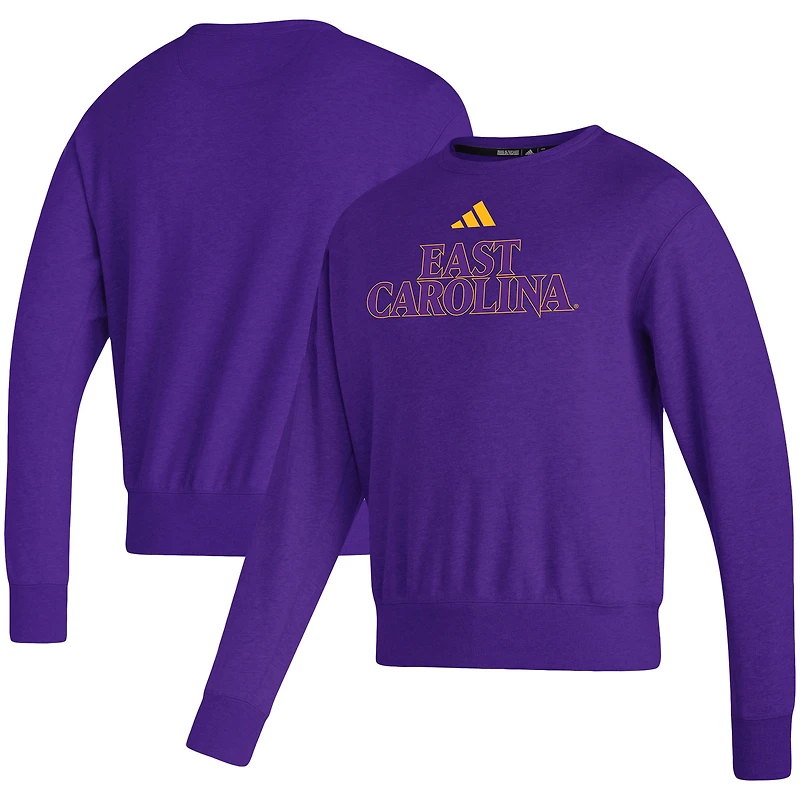 Men's adidas Purple ECU Pirates Sideline Premium Retro Pullover Top