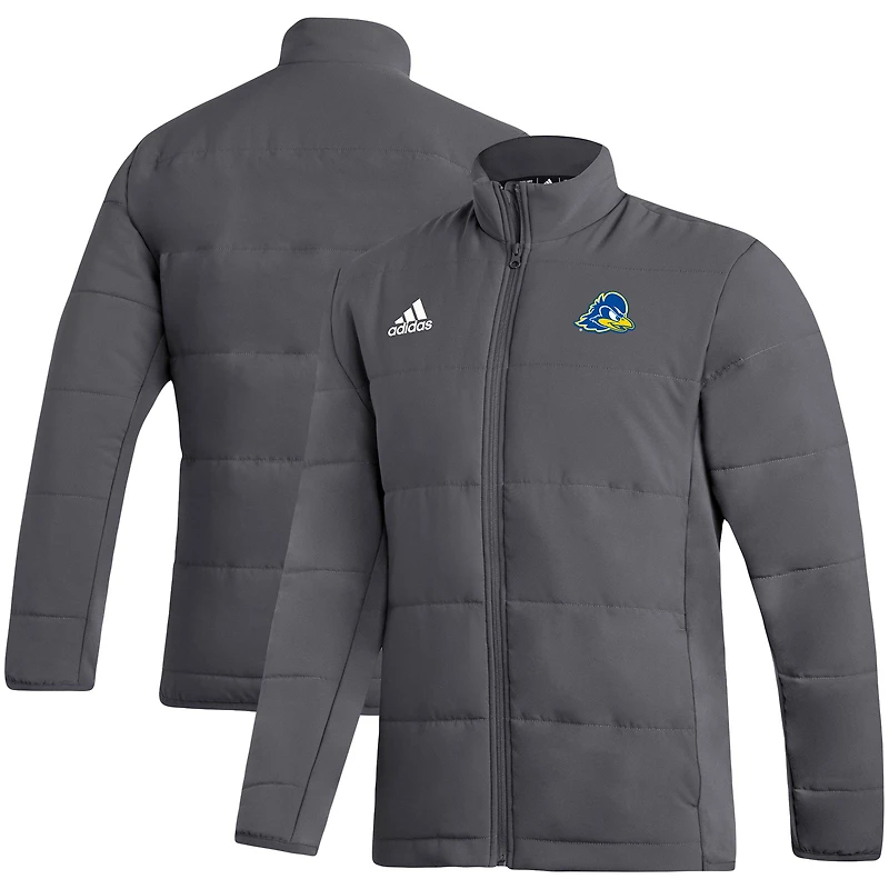 Men's adidas Gray Delaware Fightin' Blue Hens Sideline Midweight Full-Zip Jacket