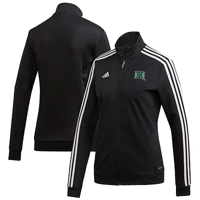 Women's adidas Black Hawaii Rainbow Warriors Sideline Tiro19 Training Full-Zip Jacket