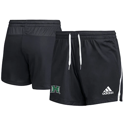 Women's adidas Black Hawaii Rainbow Warriors Sideline Team-Issued Shorts