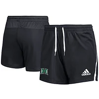 Women's adidas Black Hawaii Rainbow Warriors Sideline Team-Issued Shorts